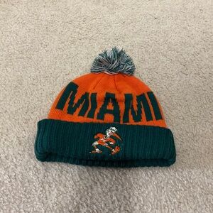 Retro Logo Adidas Miami Hurricanes Beanie